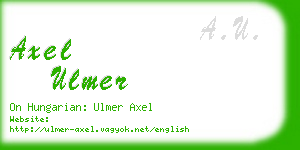 axel ulmer business card
